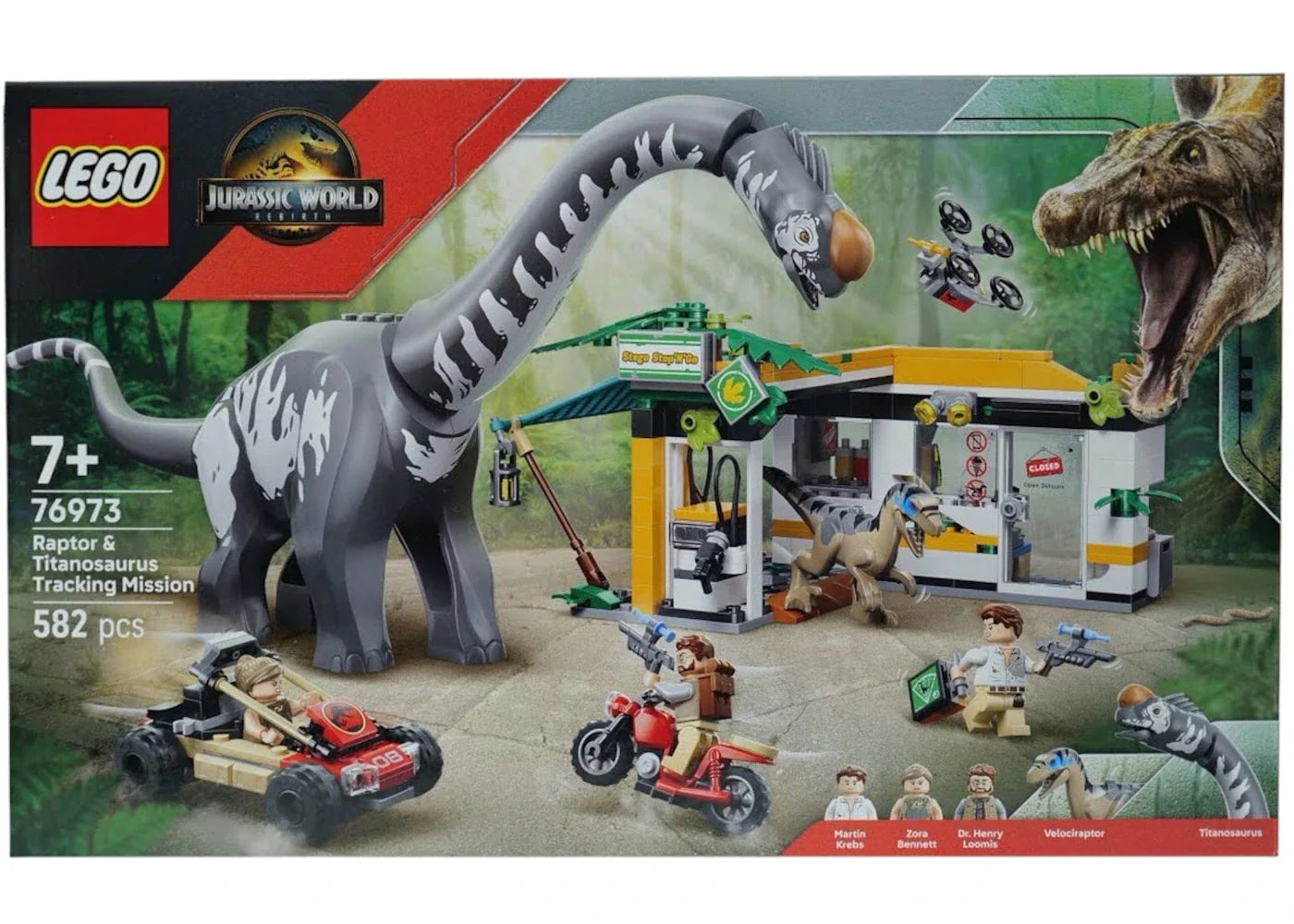 LEGO Jurassic World Raptor & Titanosaurus Tracking Mission Set 76973