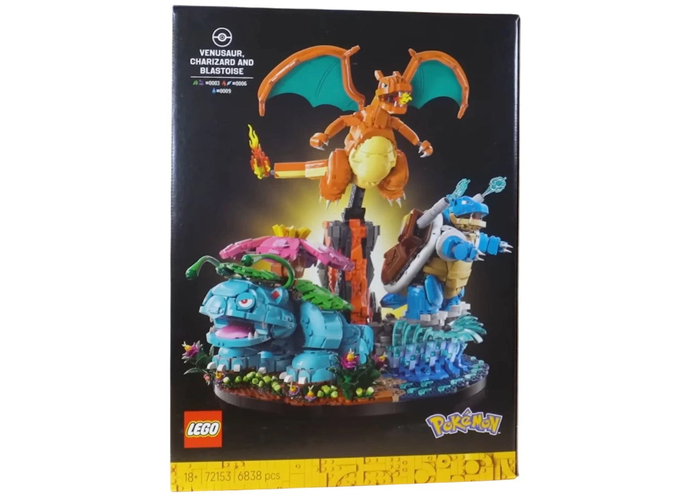 LEGO Pokemon Venusaur Charizard and Blastoise Set #72153