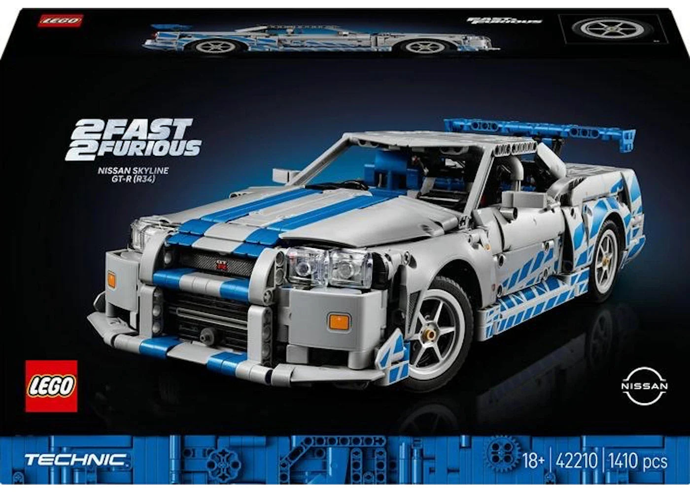 LEGO Technic 2 Fast 2 Furious Nissan Skyline GT-R  Car Set 42210